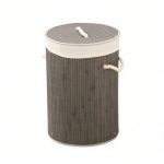 Bamboo Round Laundry Hamper with Lid & Handles | WovenNatural
