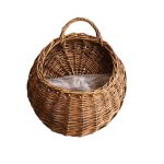 Light Willow Woven Wall Hanging Flower Basket with Liner - WovenNatural