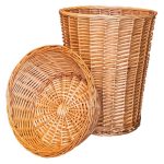Set of 2 Willow Woven Storage Baskets with Lid | WovenNatural