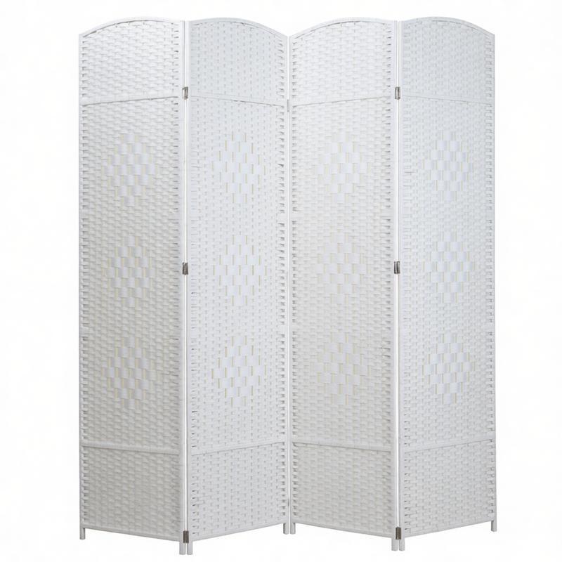 Handmade Woven Room Divider Screen, Eco-Friendly Natural Fiber Privacy Partition for Wholesale